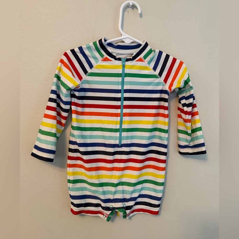 Primary Colorful Striped Swimsuit